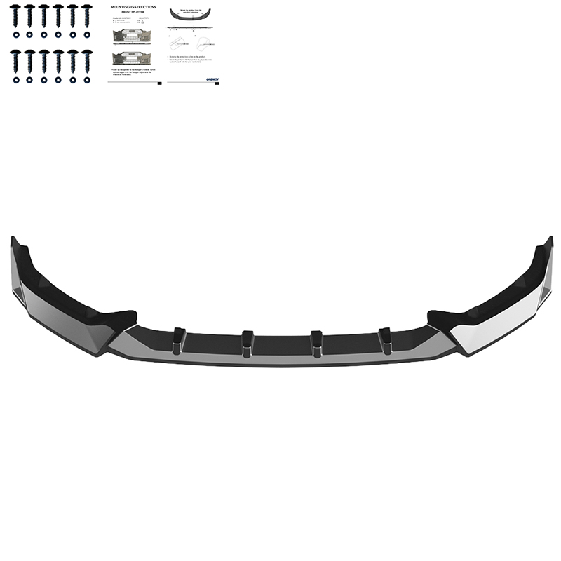 Oneway Voorspoilerlip  BMW 5-Serie G60/G61 Sedan/Touring M-Pack 2023- incl. i5 - Glanzend zwart