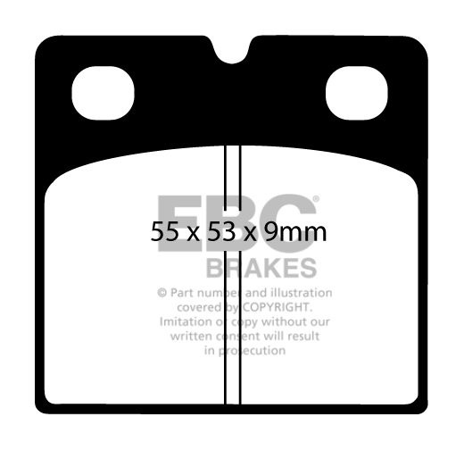 EBC Brakes FORD GT Handbrake Pads 2004-2006 Remblokken achterzij