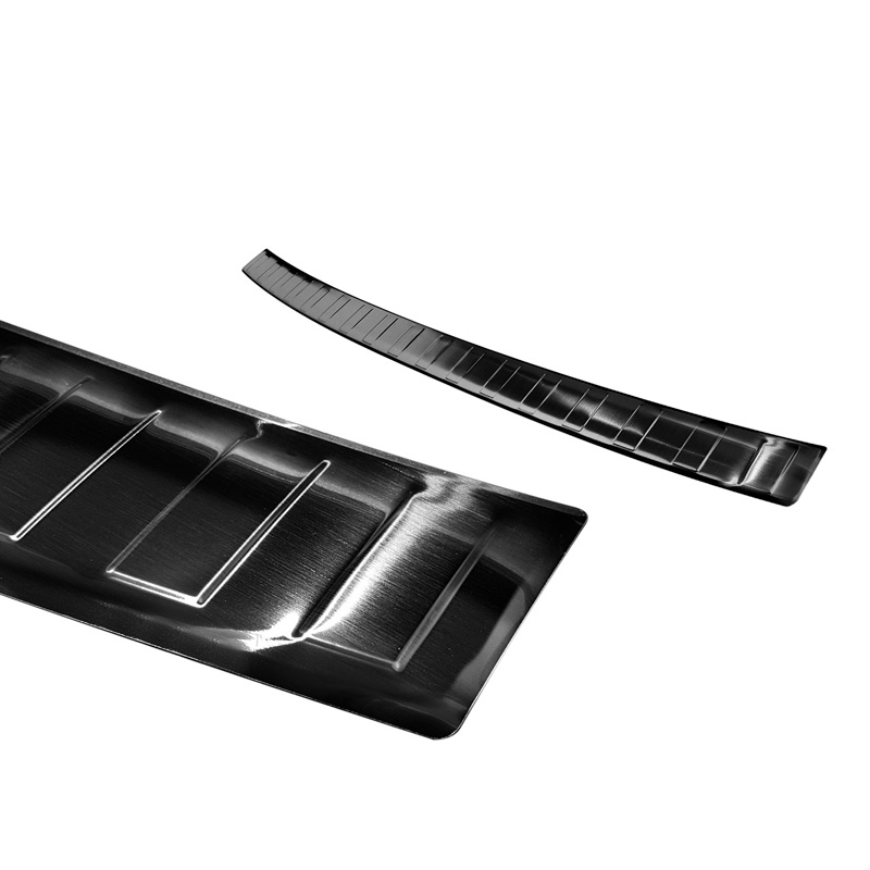 Zwart RVS Achterbumperprotector  Volkswagen Caddy 2004-2015 & FL 2015-2020 'Ribs'