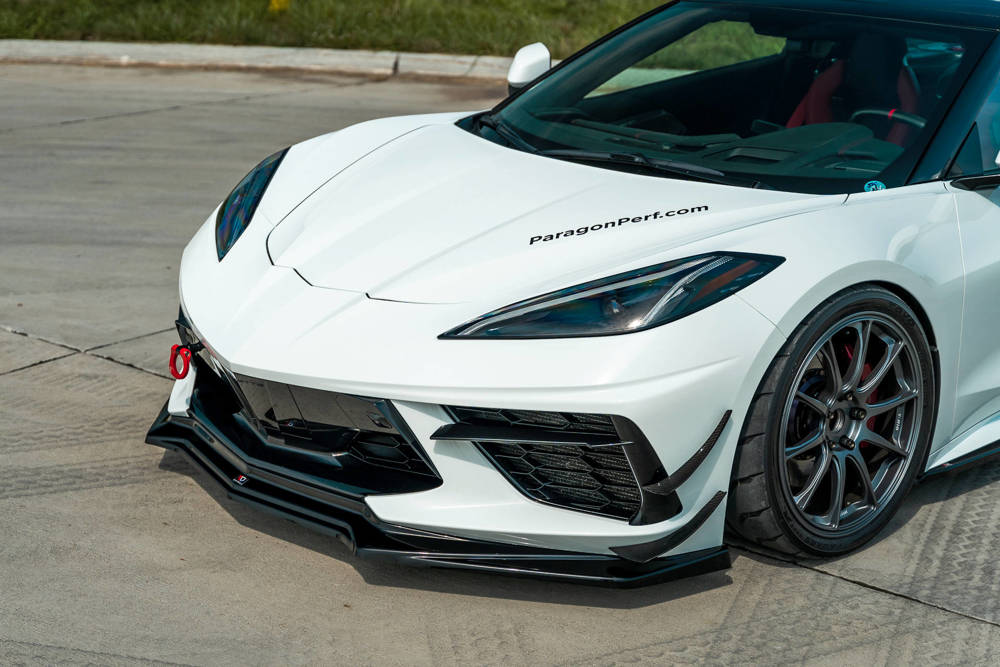 Voorspoiler Chevrolet Corvette C8 Maxton Glans Zwart