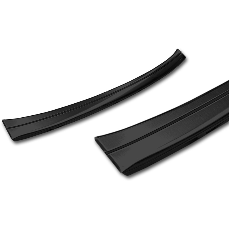 Zwart RVS Achterbumperprotector  Seat Leon IV HB / Cupra Leon HB (KL) 5-deurs 2020-2024 & FL 2024-