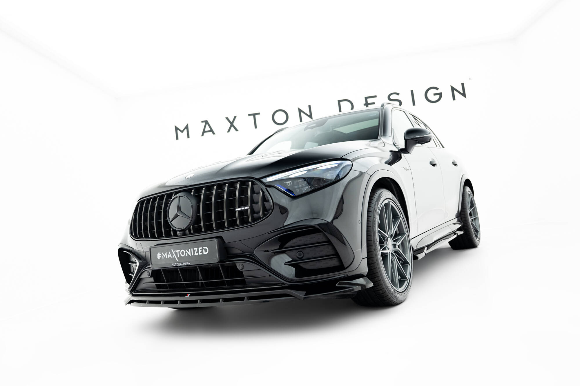 Voorspoiler Mercedes-AMG GLC 43 X254 Maxton Glanzend zwart
