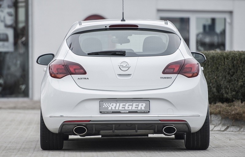Achterbumper Diffusor Carbon-look Rieger Opel Astra J 5-deurs (2-uitspari