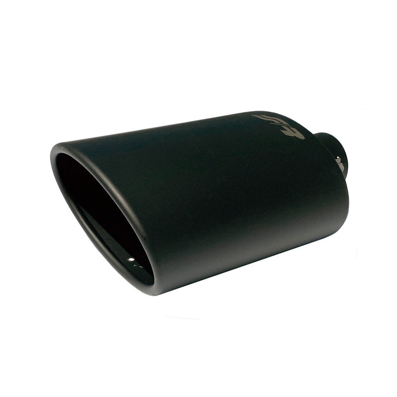 Simoni Racing Uitlaatsierstuk Ovaal/Schuin - Zwart - 150x100xL255mm - Montage ->37-54mm