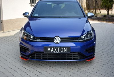 Zij Voorspoilers VW Golf 7.5 R Facelift Glans Zwart