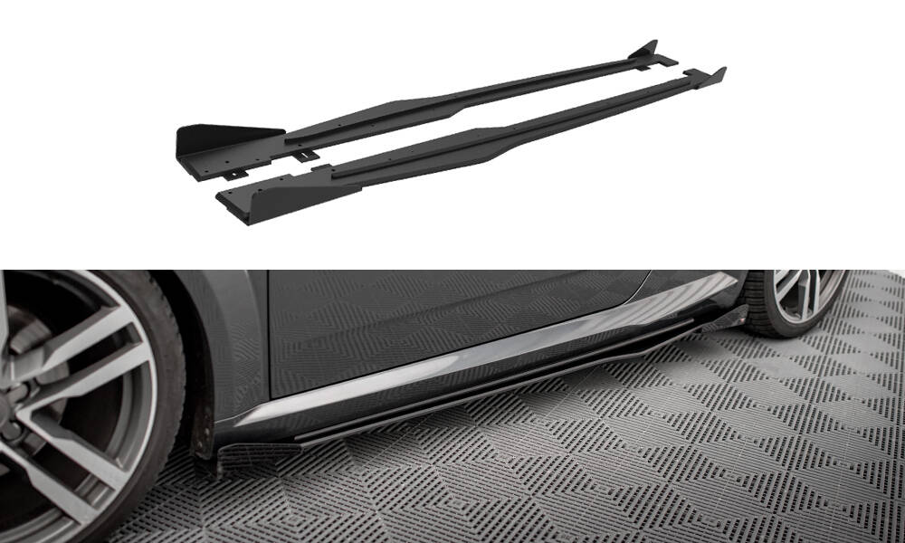 Zijskirts met Canards Street Pro Audi TT S / S-Line 8S Maxton