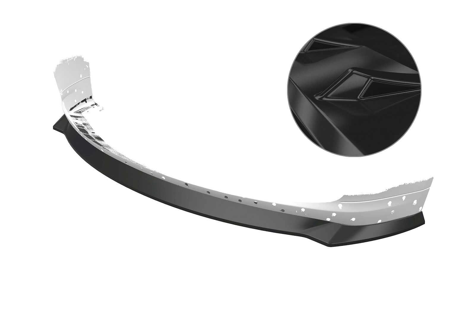 Voorspoiler BMW 5er E60/E61 Zwart Glans CSR