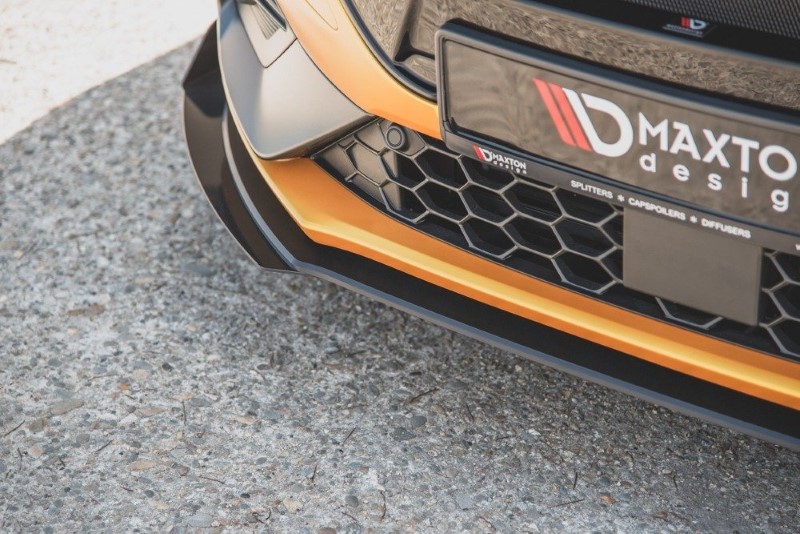Voorspoiler Ford Focus ST / ST-Line Mk4 (Racing) Glanzend Zwart + Kleppen