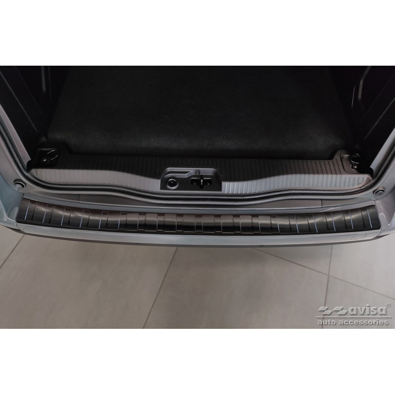 Zwart RVS Achterbumperprotector  Mercedes Citan (W420) Box/Tourer 2021- 'Ribs'