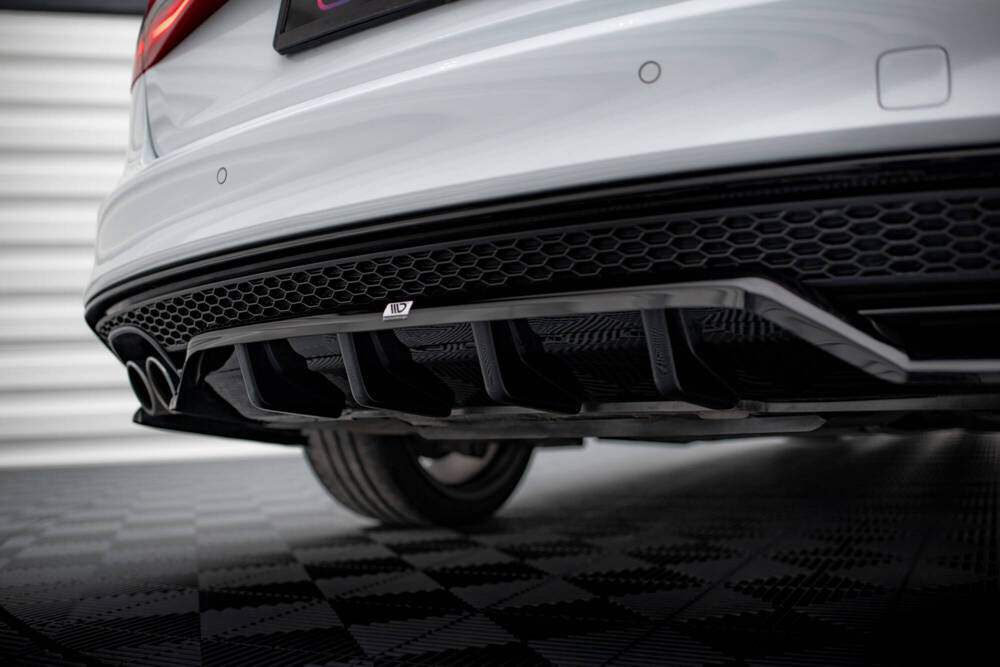 Diffuser Audi A4 Competition B8 FL Maxton Glans Zwart