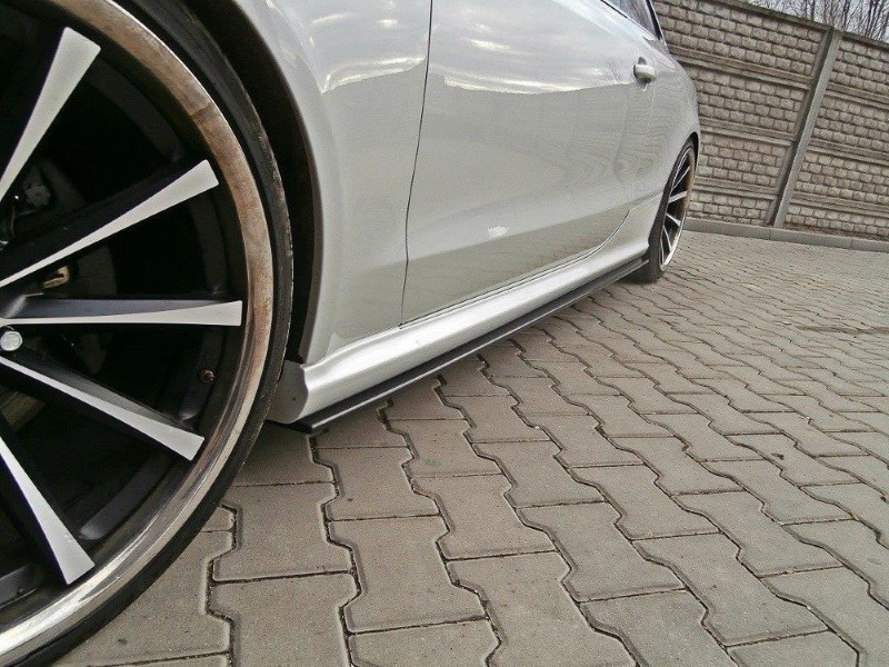 Zijskirts Diffusers Audi RS5 8T /  8T FL Glanzend Zwart
