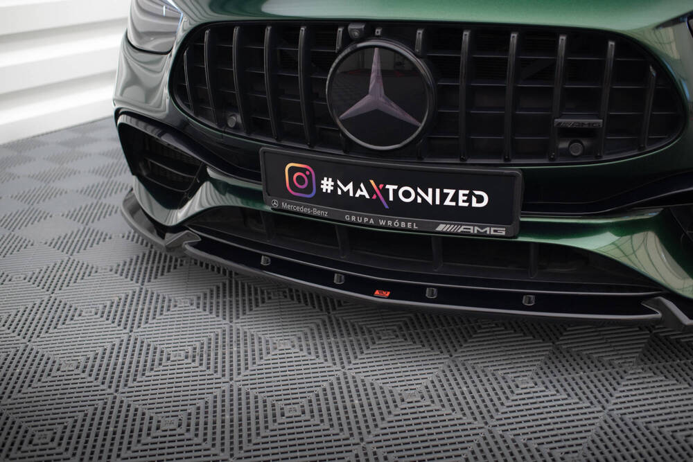 Voorspoiler V.2 Mercedes AMG E63 W213 FL Glans Zwart