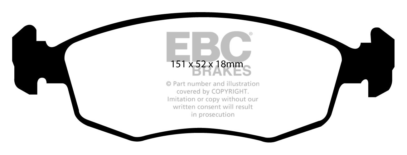 EBC Brakes FIAT BEDRIJFSWAGEN Doblo 1.9 TD 2000-2002 Remblokken