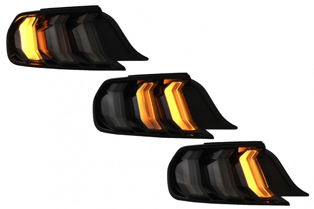 Achterlichten Ford Mustang VI S550 15-19 Dynamic Zwart Smoke