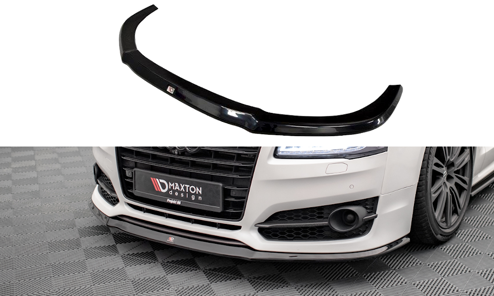 Voorspoiler Audi S8 D4 FL Maxton Glans Zwart