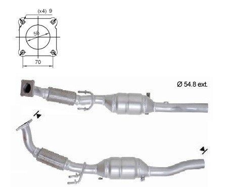 VW GOLF IV 2.0i 1984 cc 85 Kw / 116 cv AZJ Magnaflow CAT Bouwjaa