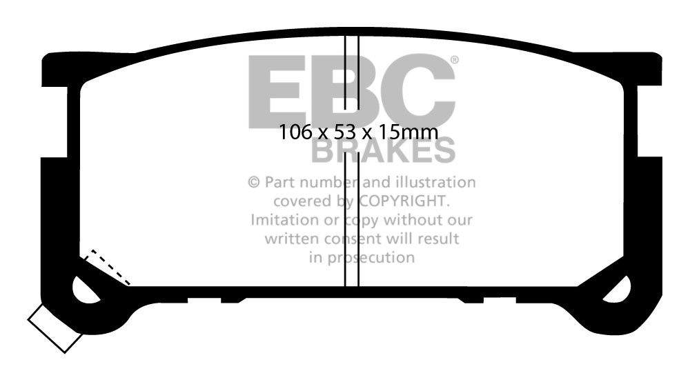 EBC Brakes SUBARU Series 1/2/L 1.8 GLF (AB5) 84-86 Remblokken vo