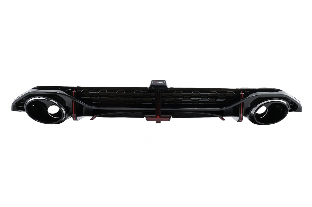 Diffuser Audi S3 Hatchback 8Y RS-Look Zwart met sierstukken