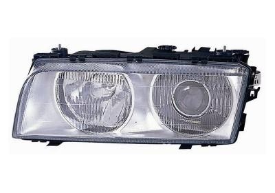 koplamp, H7+H1, chroom, elektr verstelb, rechts,-1998 BMW 7 seri
