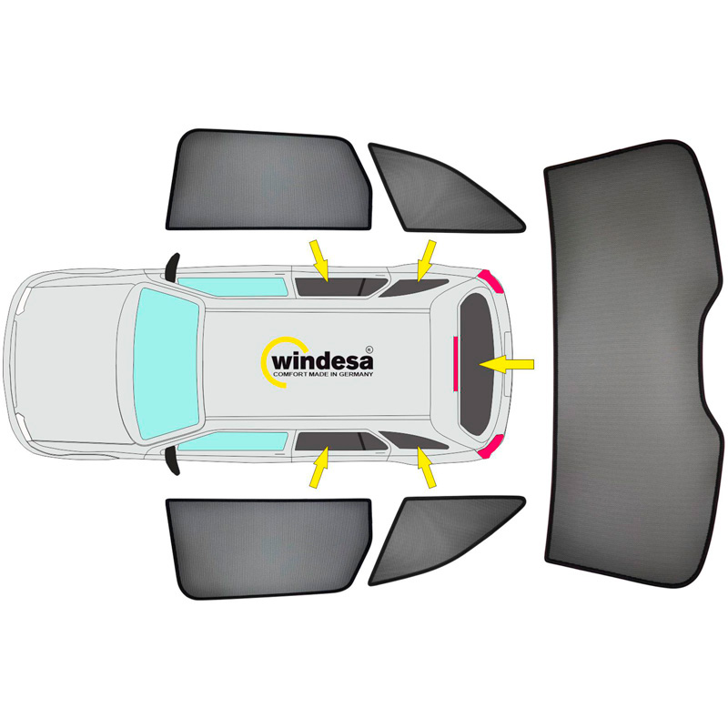 SunClip Zicht- & Zonwering  Seat Tarraco (KN) 2019-2024