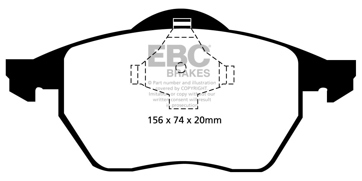 EBC Brakes AUDI A3 8L 1.8 Turbo 96-99 Remblokken voorzijde