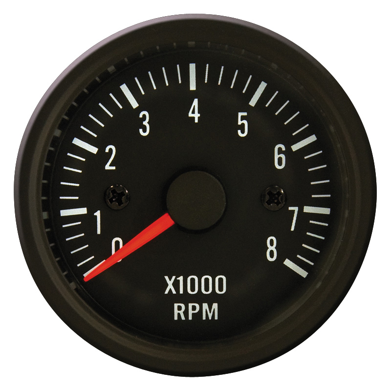 Performance Instrument Zwart Toerenteller >8000rpm 2/3/4/5/6/8 cil. 52mm