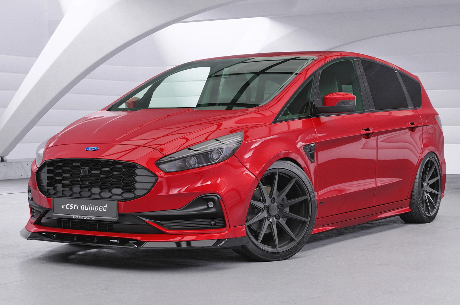 Voorspoiler Ford S-Max MK2 glans zwart 2019–