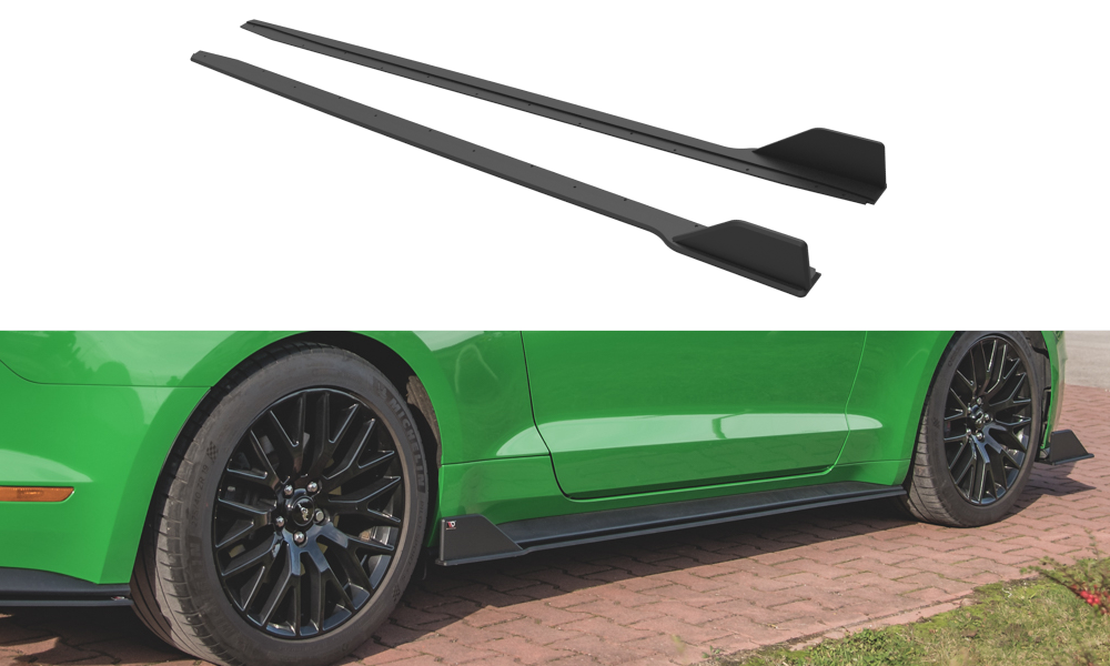 Street Pro Zijskirts met Canards V.2 Ford Mustang GT MK5 FL Maxton