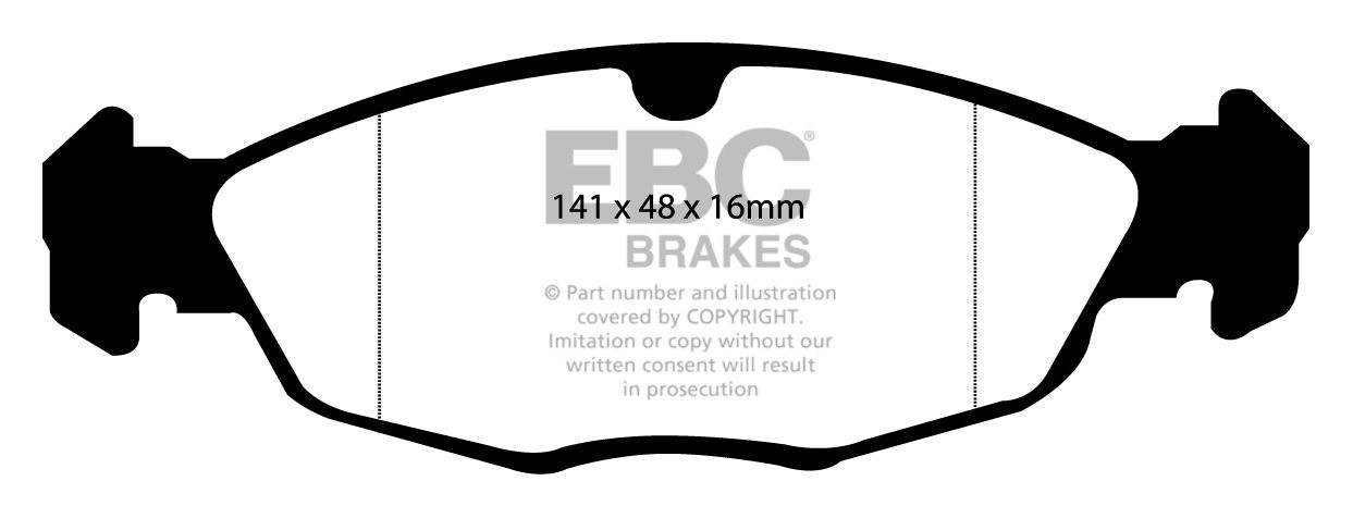EBC Brakes VAUXHALL (OPEL) Cavalier 1.8 92-95 Remblokken voorzij