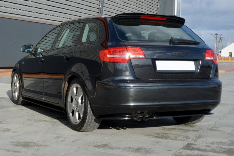 Achterzijde Splitters Audi A3 Sportback 8P / 8P Facelift glanzend zwart