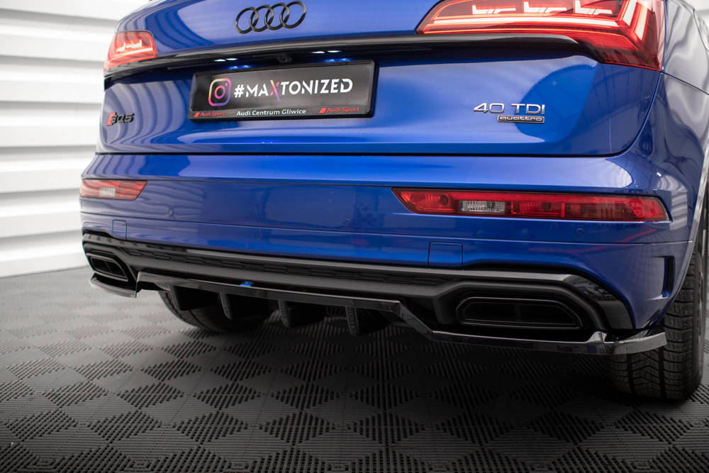 Diffuser Audi Q5 S-Line SUV Facelift 2020 - Maxton Glans Zwart
