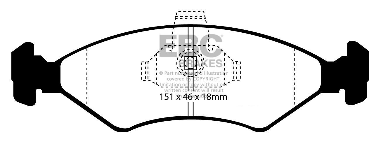 EBC Brakes FORD BEDRIJFSWAGEN Fiesta 1.8 D 96-99 Remblokken voor