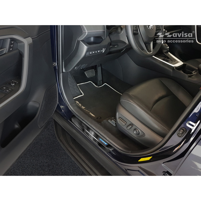 Zwart RVS Instaplijsten  Toyota RAV4 (5th Gen.) 2018- & Suzuki Across 2020- - 'Hybrid' - 4-delig