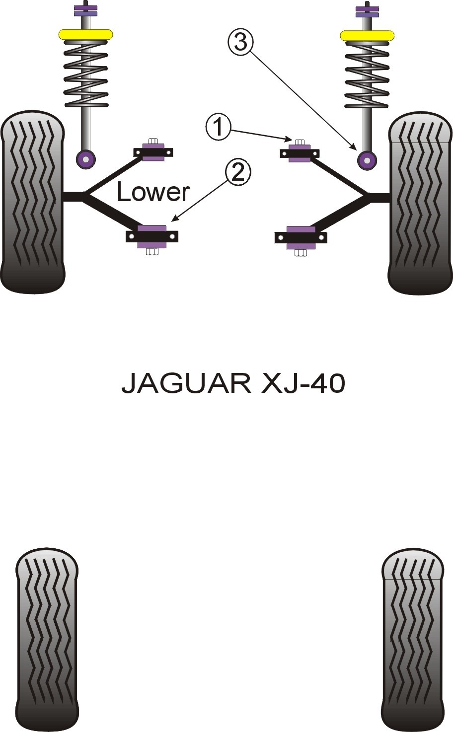 Jaguar (Daimler) XJ6, X300 & X308  Front Anti Roll Bar Mount 22m