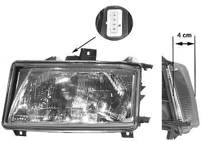 koplamp, Valeo, H4, elektr verstelb, rechts,-08/2000 Seat Inca,