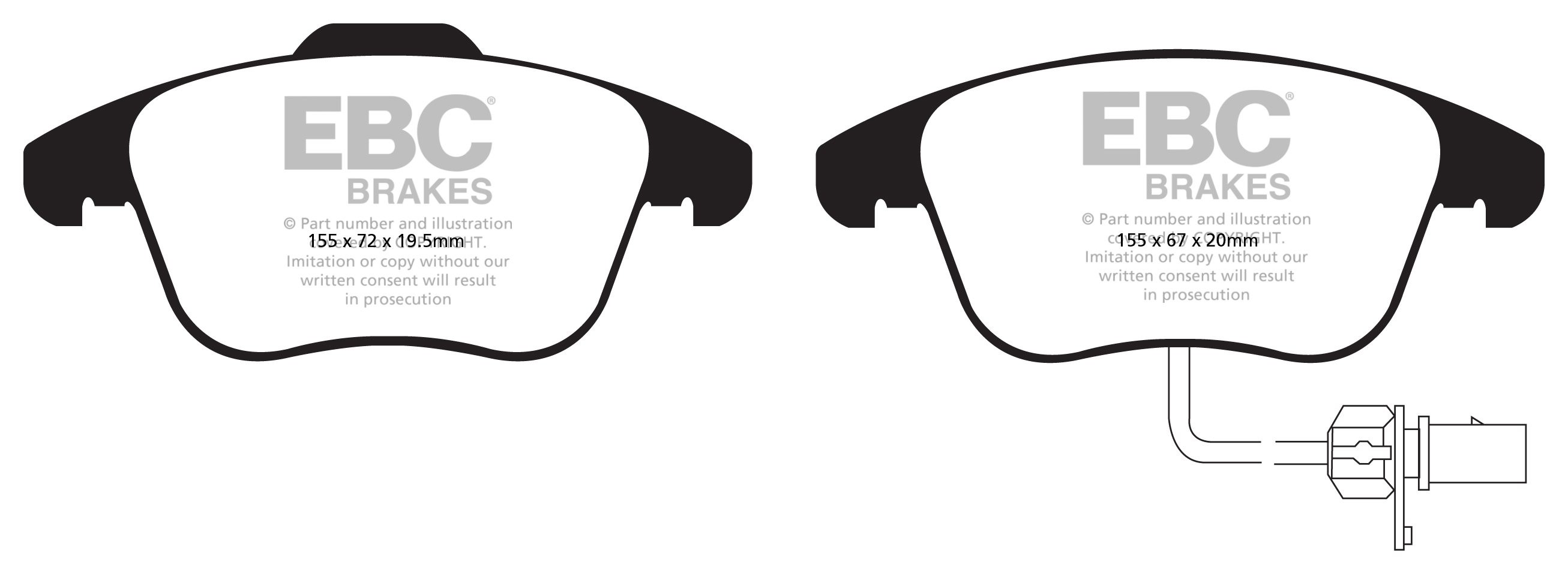 EBC Brakes AUDI A5  2.0 TD 2009-.. Remblokken voorzijde