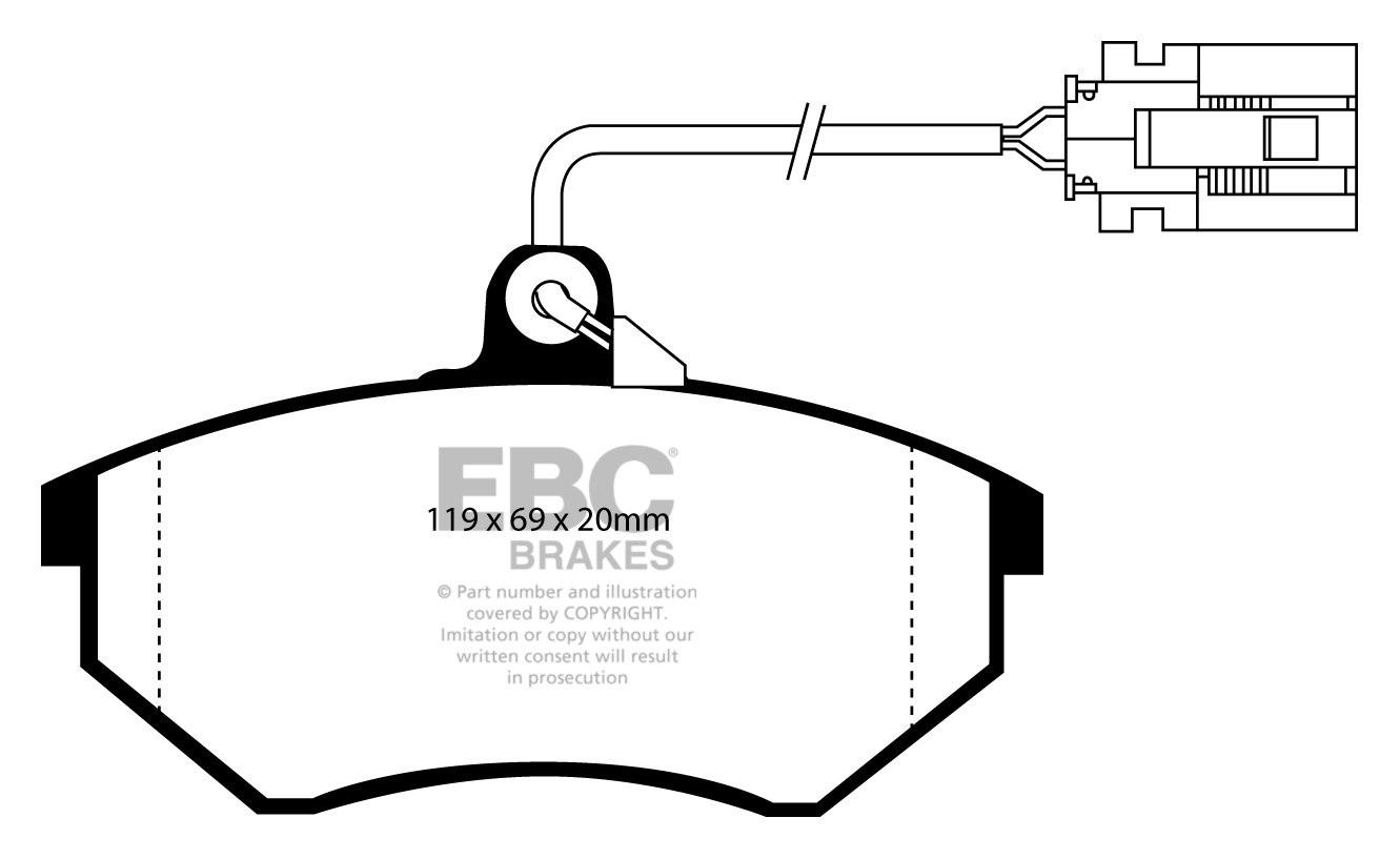 EBC Brakes VW Corrado 2.9 92-96 Remblokken voorzijde greenstuff