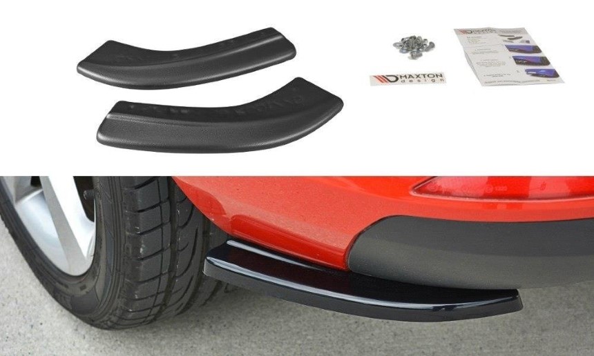 Achterzijde skirts Skoda Rapid Maxton Design glans zwart