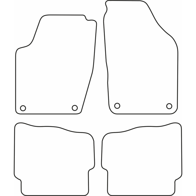 Automatten Velours  Volkswagen Polo 9N 2001-2005