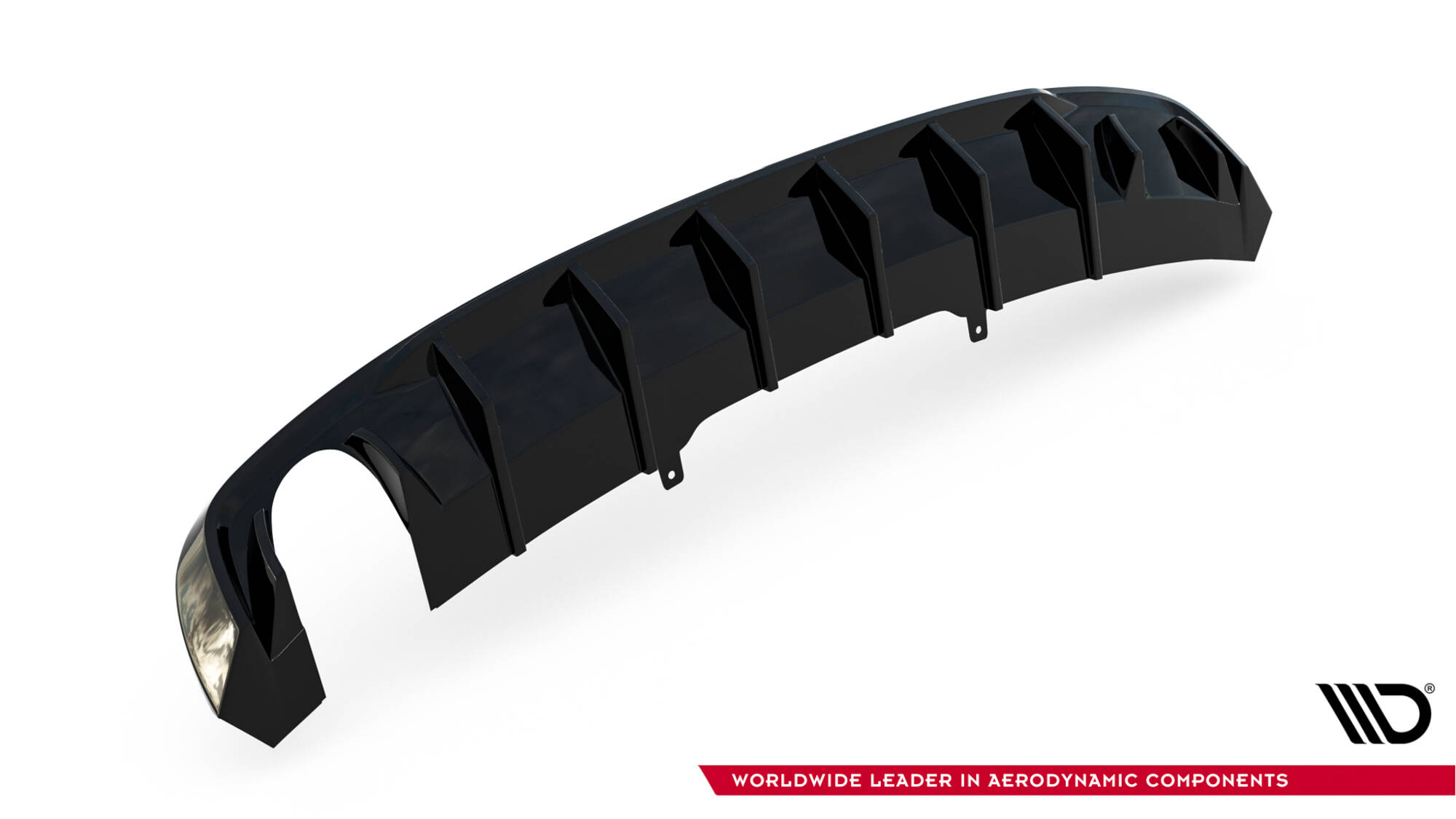 Achter Diffuser Audi A4 S-line B9 Maxton Glanzend zwart