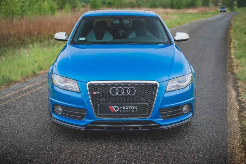 Voorspoiler Audi S4 / A4 S-Line B8 Glanzend Zwart