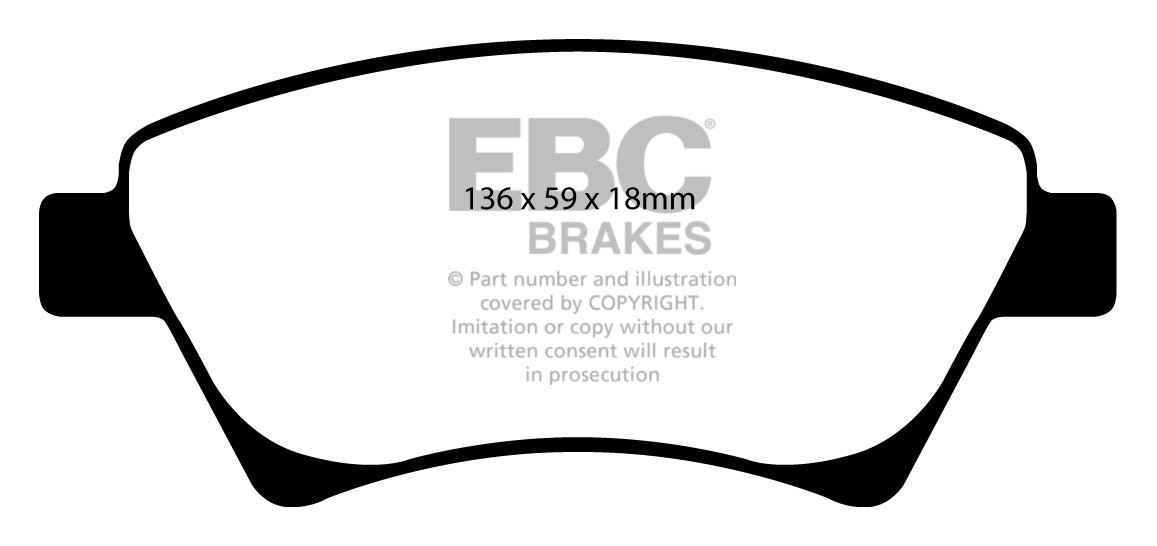 EBC Brakes RENAULT Grand Scenic 1.6 2004-2005 Remblokken voorzij