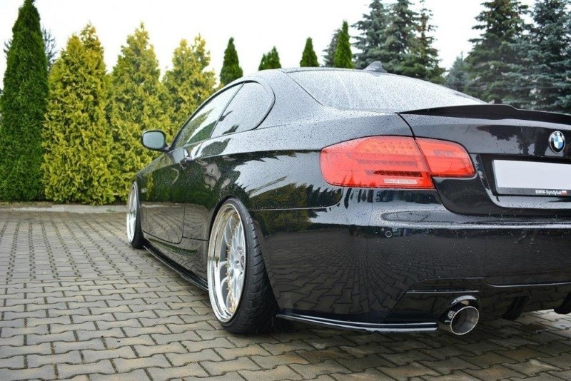 Achterzij Spoilers BMW 3 E92 M-PACK FACELIFT Glanzend Zwart