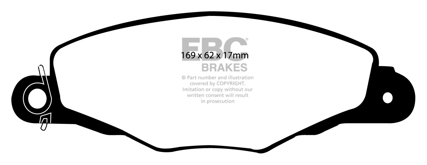 EBC Brakes CITROEN Xantia 2.0 Turbo 99-2001 Remblokken voorzijde