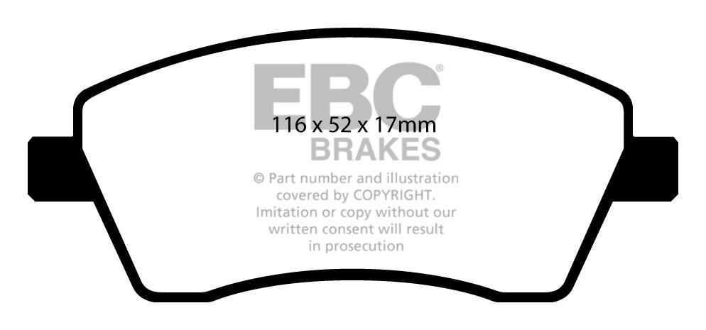 EBC Brakes NISSAN Note 1.6 2005-.. Remblokken voorzijde greenstu