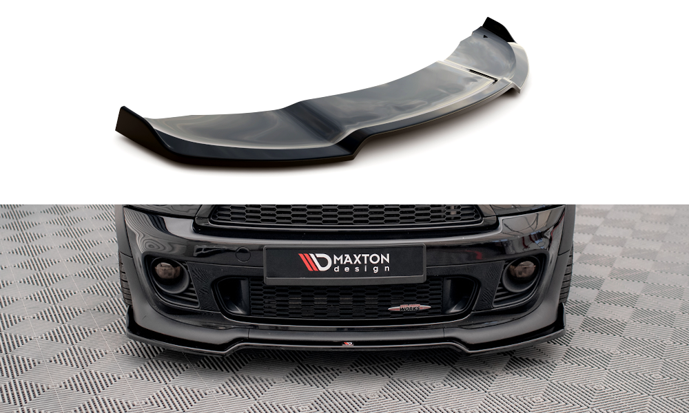 Voorspoiler V.2 Mini Cooper John Cooper Works R56 Maxton Glans Zwart