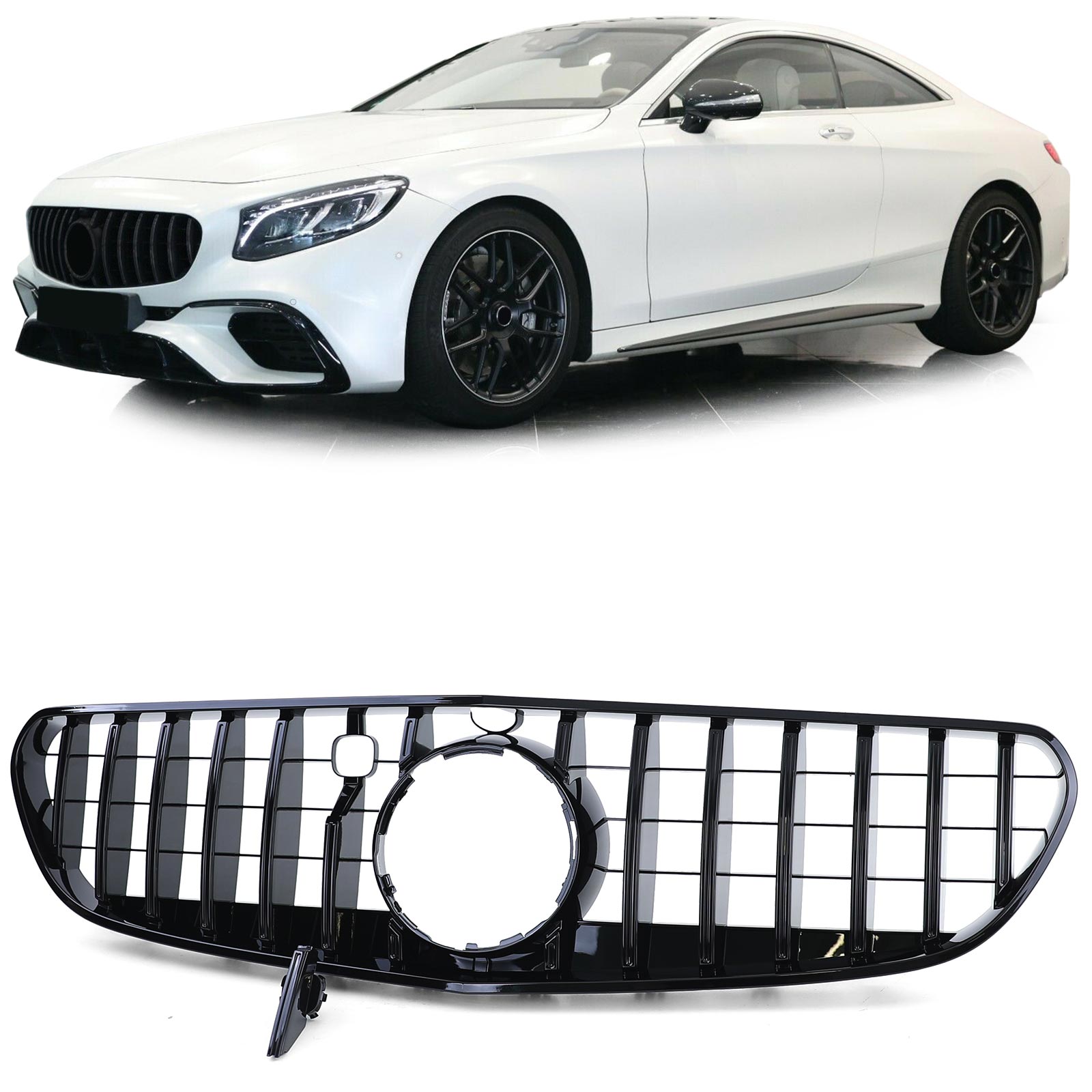 Grill Mercedes S Klasse C217 Coupe 14-20 GT Design Zwart