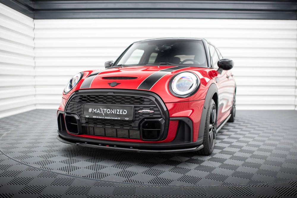 Voorspoiler V.1 Mini Cooper S John Cooper Works F56 2022 - Maxton Glans Zwart