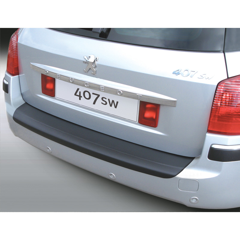 ABS Achterbumper beschermlijst  Peugeot 407 SW -2009 Zwart