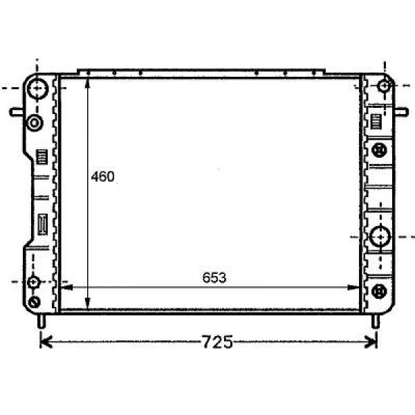 Radiator OMEGA B 94-99 653x460 2.5 TD. 6CYL. -AC